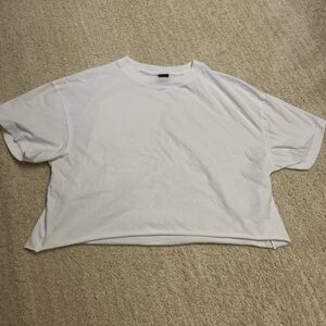White cropped t-shirt, size medium